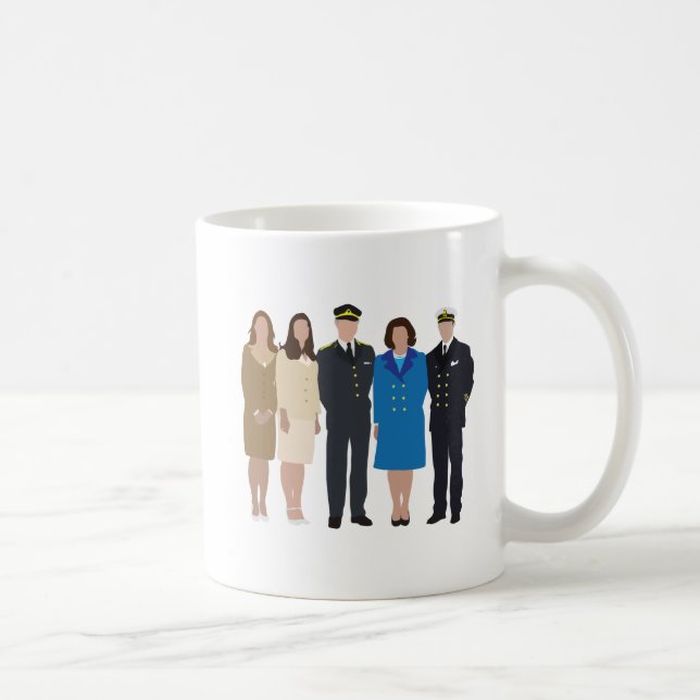 Caneca De Café Ilustração sem cara da família real (Direita)