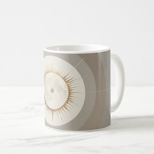 Caneca De Café Ilustração simbólica minimalista representando equ (Frente Esquerda)