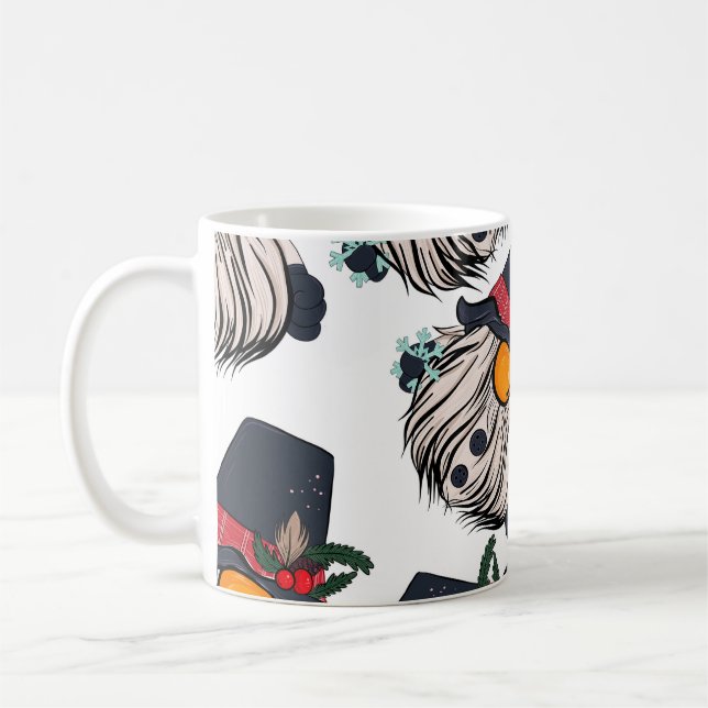 Caneca De Café Ilustração uniforme de um gnomo com a be (Esquerda)