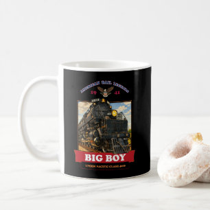 Caneca De Café Ilustração Vintage da Locomotiva a Vapor Big Boy 4