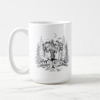 Caneca De Café ilustração vintage de caminhada