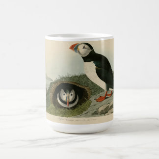 Caneca De Café Ilustração Vintage Puffin