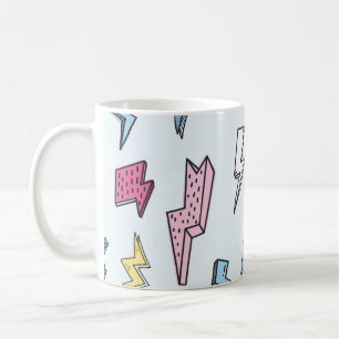 Caneca De Café Ilustração Vintage Thunder Seamless