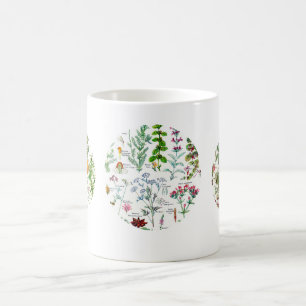Caneca De Café Ilustrações botânicas - plantas de Larousse