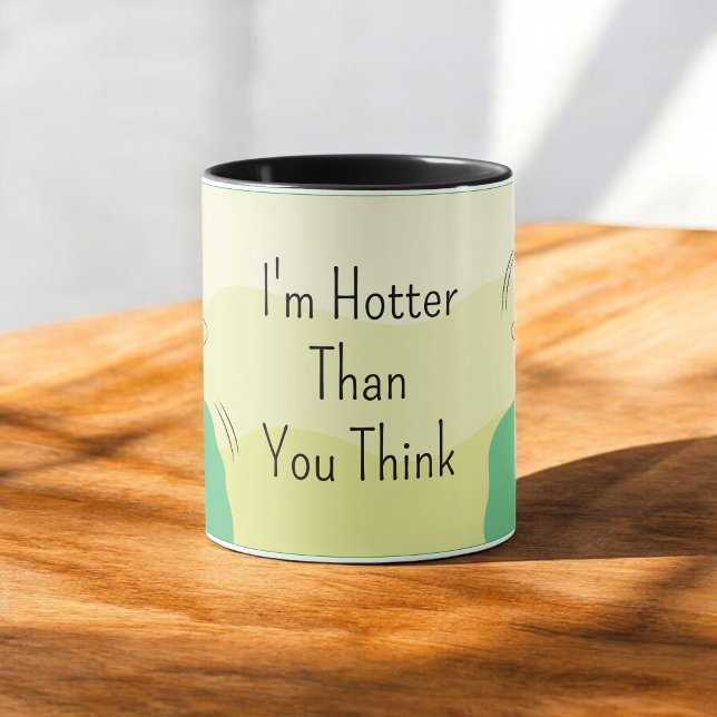 Caneca de Café Ilustrada Estou Mais Quente Do Que  (Criador carregado)