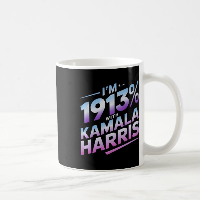 Caneca De Café Im 1913% Com Kamala Harris 2024 (Direita)