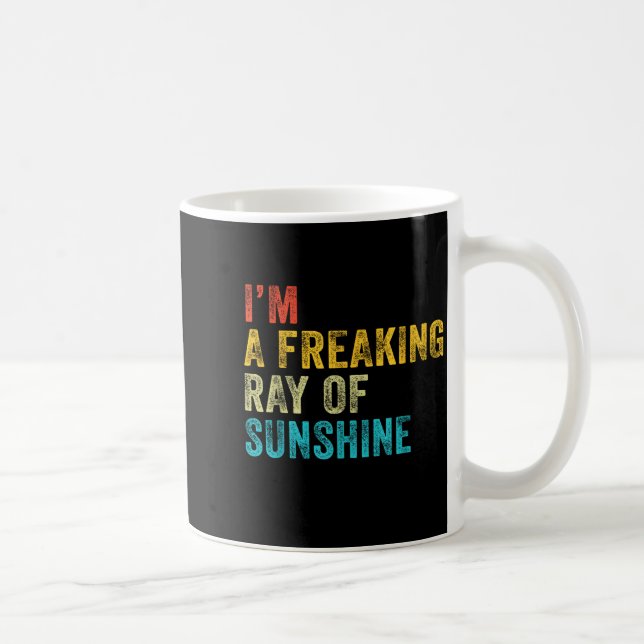 Caneca De Café I'm A Freaking Ray Of Sunshine Funny Sarcastic Vin (Direita)