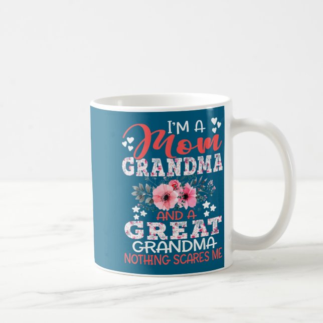 Caneca De Café I'm A Mom Grandma A Great Grandma Nothing Es Me Fl (Direita)