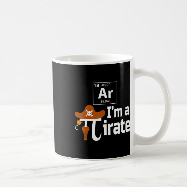 Caneca De Café I'm A Pirate Funny Pi Pun Science 14 3.14 (Direita)