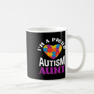Caneca De Café I'm A Proud Autism Aunt Puzzle Heart Autism Awaren