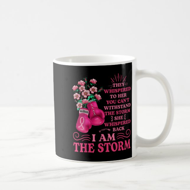 Caneca De Café Im A Tempestade Boxando As Mulheres De Fita Rosa D (Direita)
