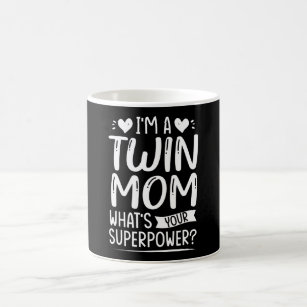 Caneca De Café I'm a twin mom what's your superpower