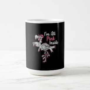Caneca De Café Im All Pink Inside Funny Halloween Flamingo Gift