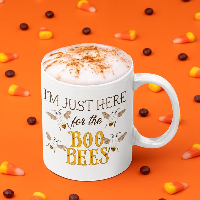 Caneca De Café I'm Just Here for the Boo Bees Funny Halloween (Criador carregado)