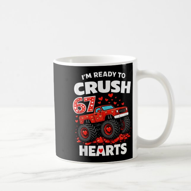 Caneca De Café I'm Ready To Crush 67 Hearts Truck Valentines Day  (Direita)