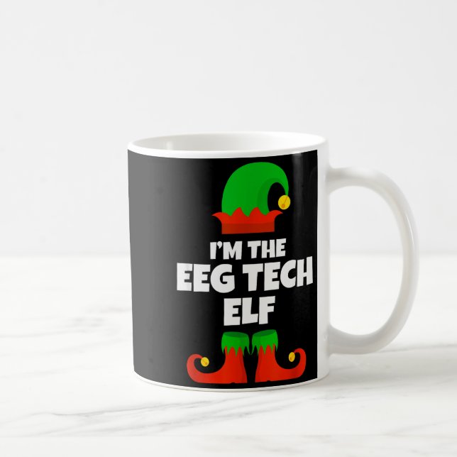 Caneca De Café I'm The Eeg Tech Elf Family Pajama Christmas Funny (Direita)