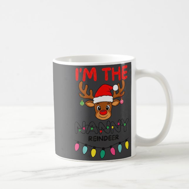 Caneca De Café I'm The Nanny Reindeer Family Christmas Matching G (Direita)