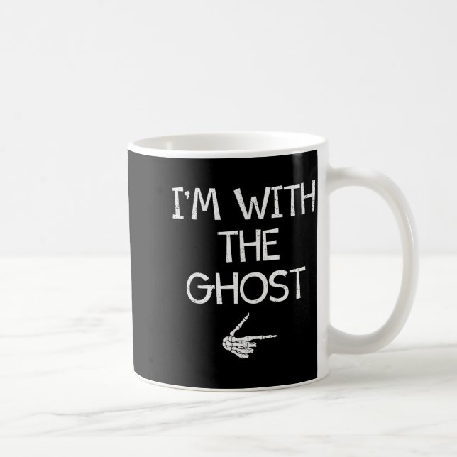 Caneca De Café I'm With The Ghost Funny Halloween Costume Couples (Direita)
