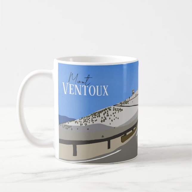 Caneca De Café ímã para ciclismo Mont Ventoux (Esquerda)