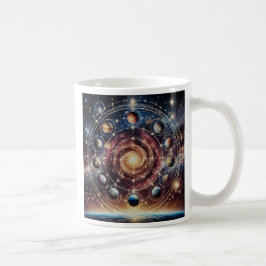 Caneca De Café Image du système solaire imaginaire.