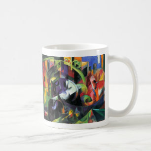 Caneca De Café Imagem com Bovinos por Franz Marc, Vintage Art