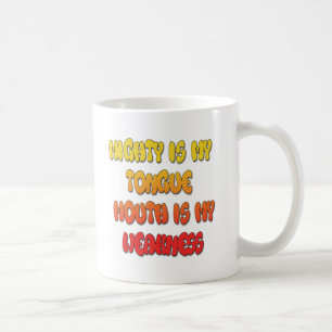 Caneca De Café Imagem da Língua Poderosa Boca Fraca