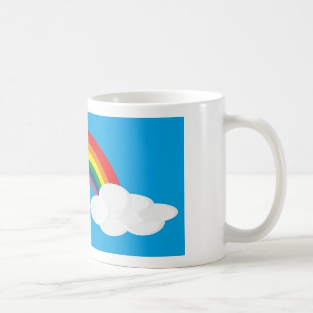 Caneca De Café Imagem da nuvem do arco-íris (Direita)