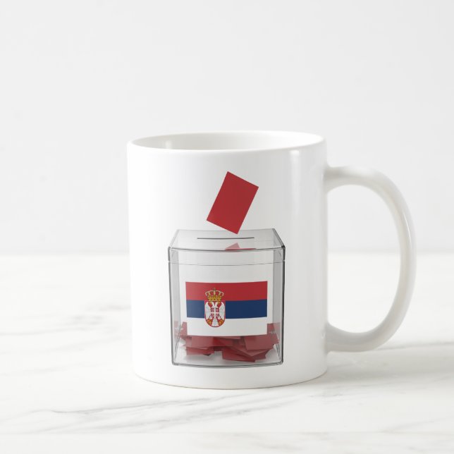 Caneca De Café Imagem de conceito para as eleições na Sérvia (Direita)
