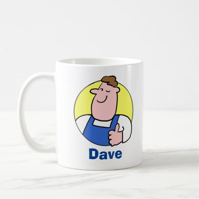 Caneca De Café Imagem de Faz-tudo com Nome. Homem de Trabalhos Di (Esquerda)
