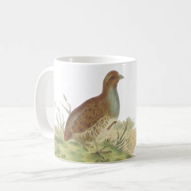 Caneca De Café Imagem de Gamefowl da perdiz cinzenta (Frente Esquerda)