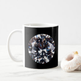 Caneca De Café Imagem de Gem de Diamante Elegante Facultada