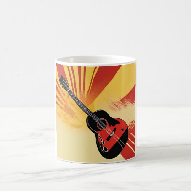 Caneca De Café Imagem de Pintura em Violão de pop (Centro)