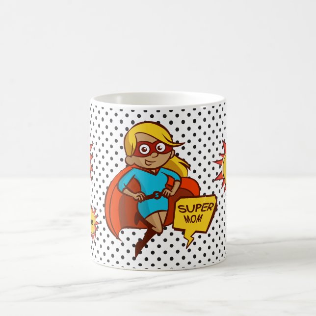 Caneca De Café Imagem de pop da Super-mãe (Centro)