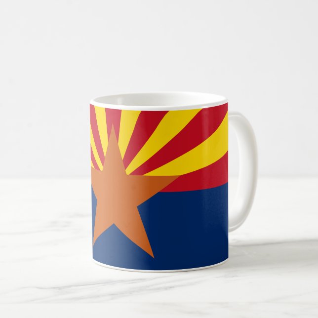 Caneca De Café Imagem de Sinalizador do Estado de arizona (Frente Esquerda)