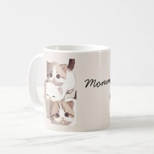 Caneca De Café Imagem de Três Gatos, Trigêmeos,
