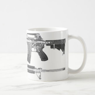 Caneca De Café IMAGEM DETALHADA da varredura/RAIO X de AR-15 CT