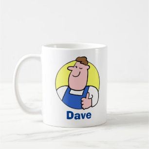 Caneca De Café Imagem do Handyman com Nome