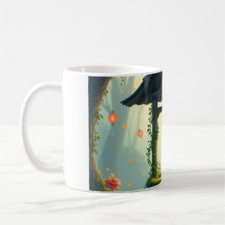 Caneca De Café Imagem do Jardim: Linhas suaves e fluentes reprodu