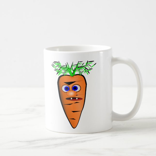 Caneca De Café Imagem do vegetal da cenoura dos desenhos animados (Direita)