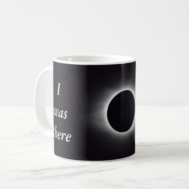 Caneca De Café Imagem Eclipse Solar Real 2017 (Frente Esquerda)
