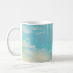 Caneca De Café Imagem enevoada do fundo do céu. decoração domicil