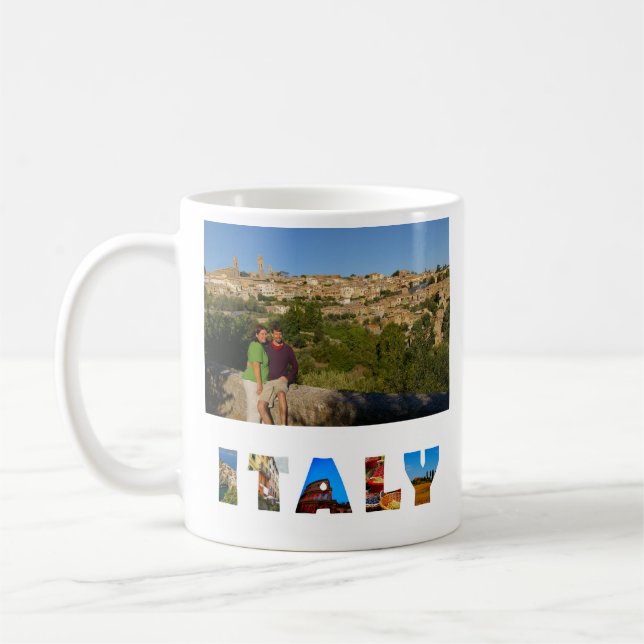 Caneca De Café Imagem italiana de férias Crie a sua (Esquerda)