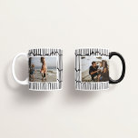 Caneca De Café Imagem mínima moderna 2 foto em preto e branco<br><div class="desc">Mínimo gráfico moderno de 2 fotos preto e branco design Natal,  aniversário,  presente de aniversário.</div>