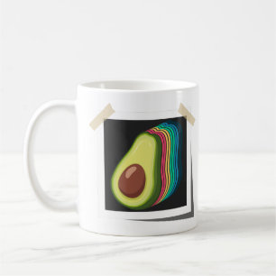 Caneca De Café Imagem Retro Fotográfica Avocado - Fruta Vintage