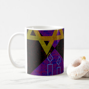 Caneca De Café Imagem temática de Hanukkah da SlipperyJoe's amare