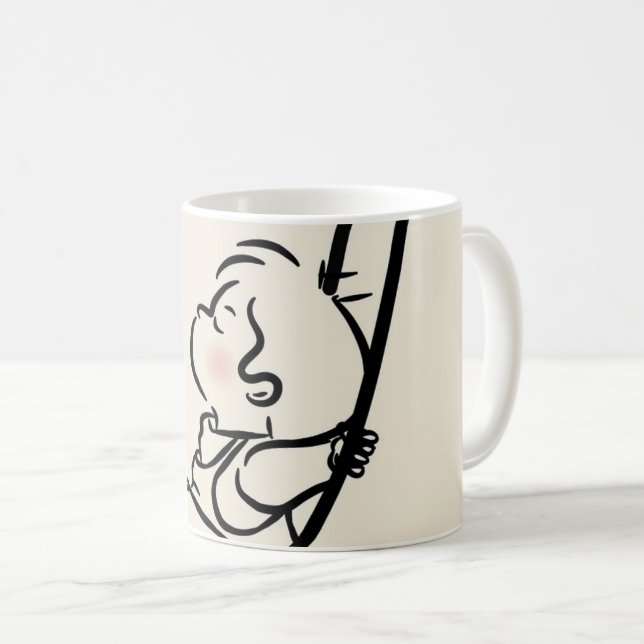 Caneca De Café imagens de histórias através de ilustrações (Frente Esquerda)