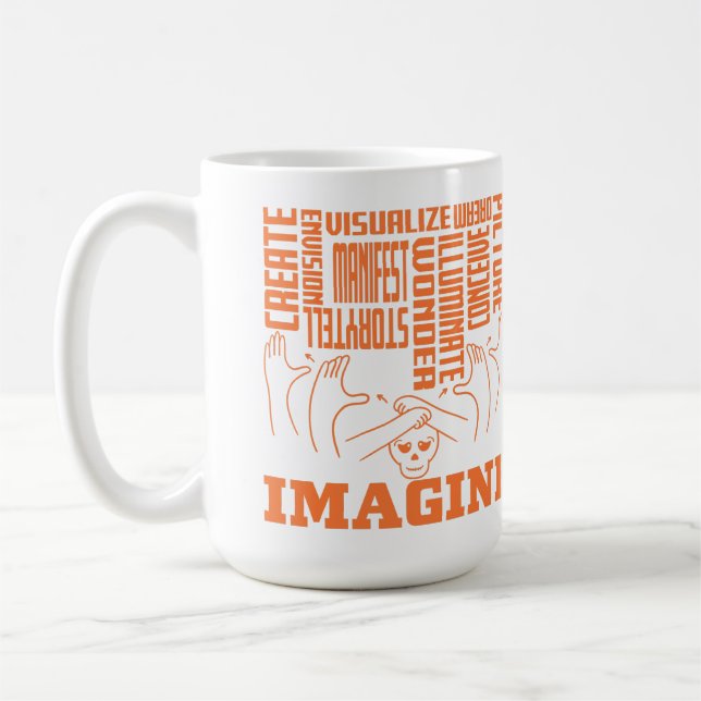 Caneca De Café Imagine - Design ASL (Esquerda)
