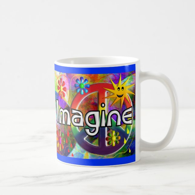 Caneca De Café "Imagine" presentes dos anos 70 de Psychadelic (Direita)