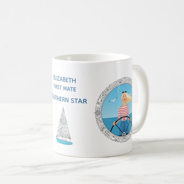 Caneca De Café Imediato de Iate (Frente Esquerda)