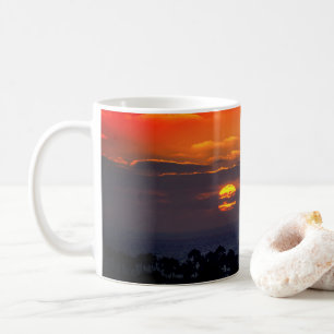 Caneca De Café Imensa Gratidão Praia do Pôr do Sol Inspirada